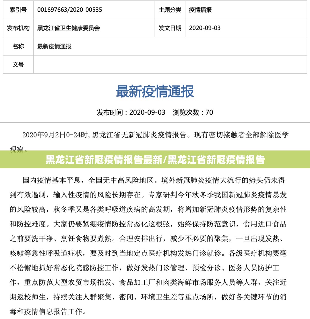 黑龙江省新冠疫情报告最新/黑龙江省新冠疫情报告