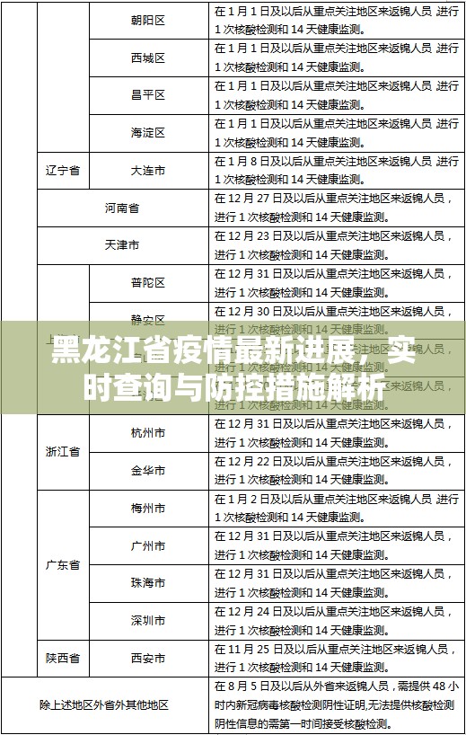 黑龙江省疫情最新进展，实时查询与防控措施解析
