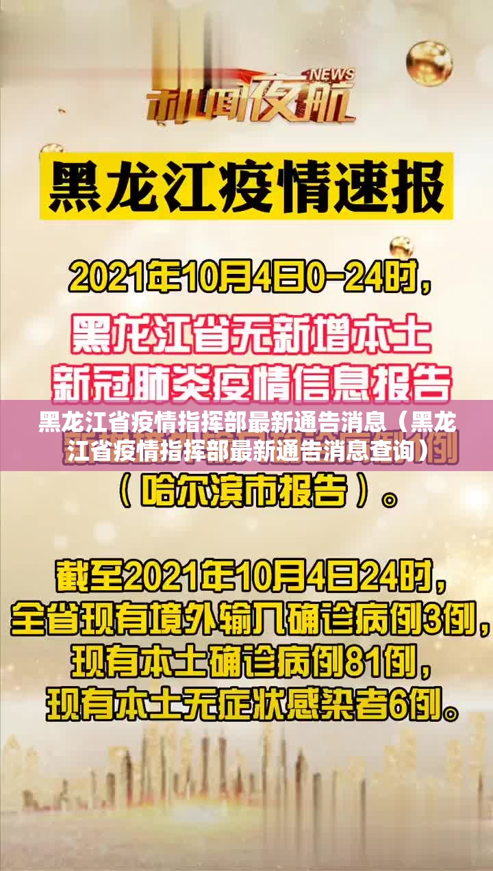 黑龙江省疫情指挥部最新通告消息（黑龙江省疫情指挥部最新通告消息查询）