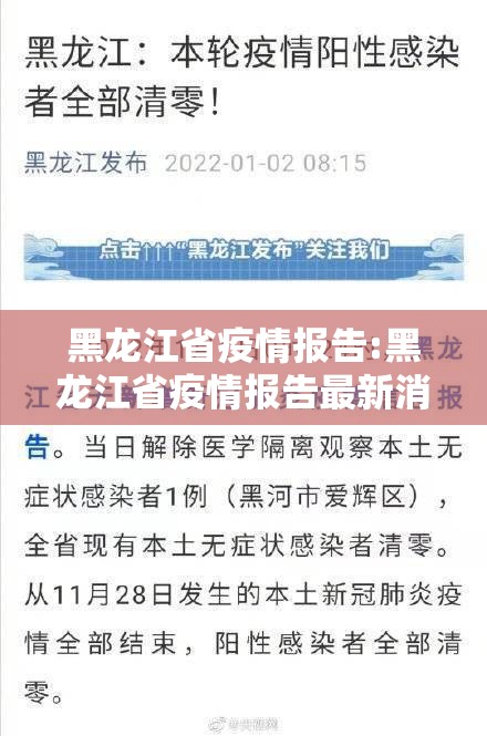 黑龙江省疫情报告:黑龙江省疫情报告最新消息