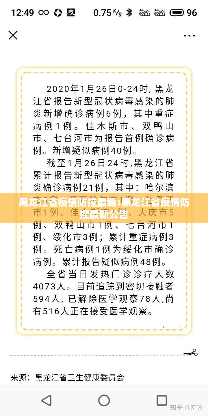 黑龙江省疫情防控最新:黑龙江省疫情防控最新公告
