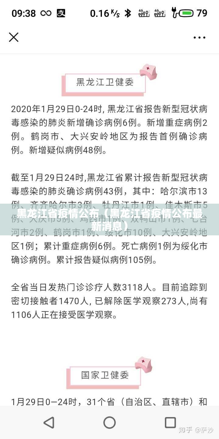 黑龙江省疫情公布（黑龙江省疫情公布最新消息）