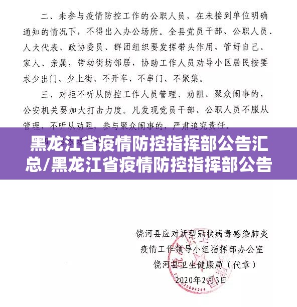 黑龙江省疫情防控指挥部公告汇总/黑龙江省疫情防控指挥部公告汇总表