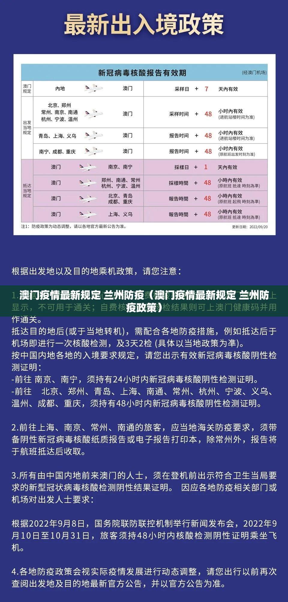 澳门疫情最新规定 兰州防疫（澳门疫情最新规定 兰州防疫政策）