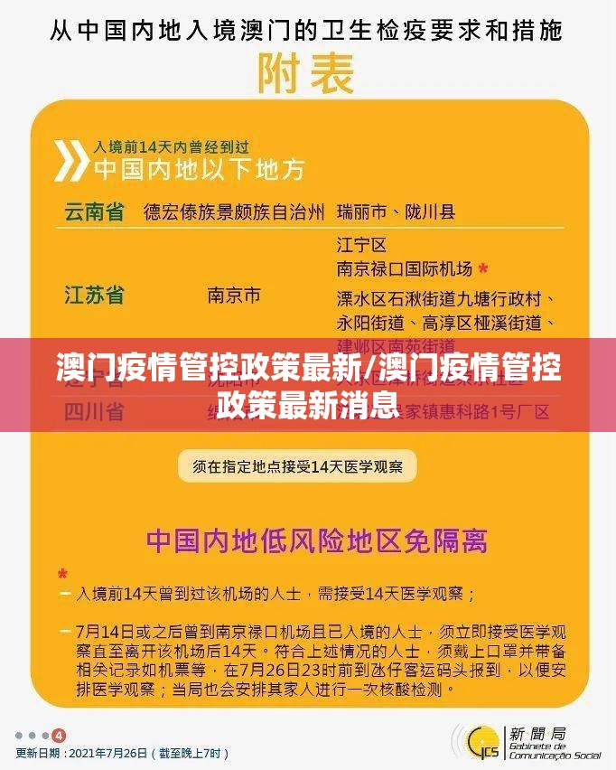 澳门疫情管控政策最新/澳门疫情管控政策最新消息