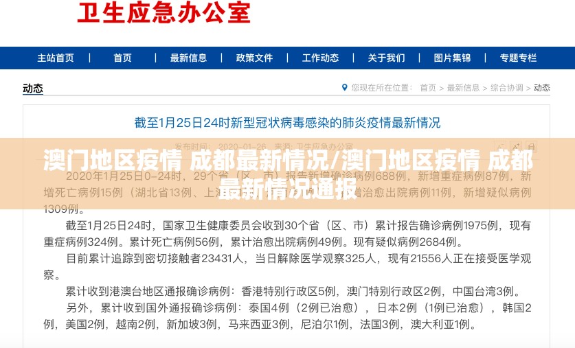 澳门地区疫情 成都最新情况/澳门地区疫情 成都最新情况通报