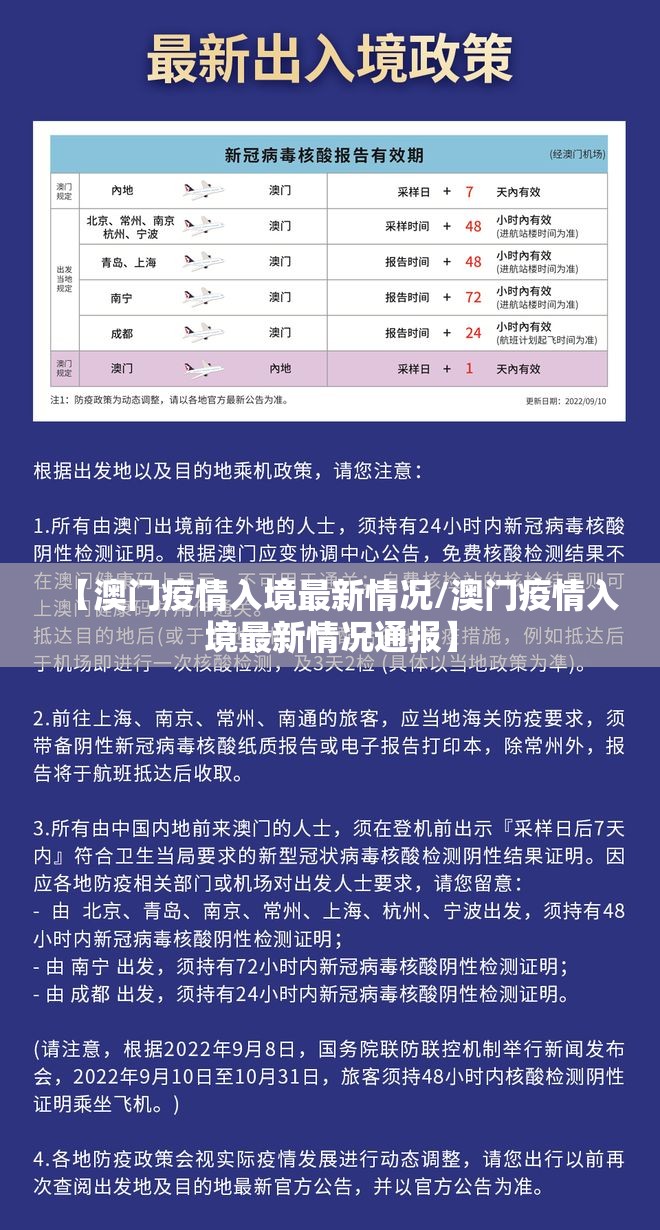 【澳门疫情入境最新情况/澳门疫情入境最新情况通报】