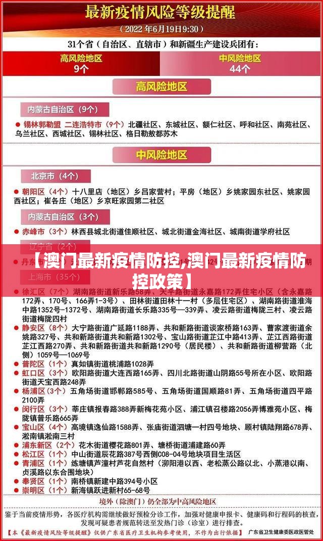 【澳门最新疫情防控,澳门最新疫情防控政策】