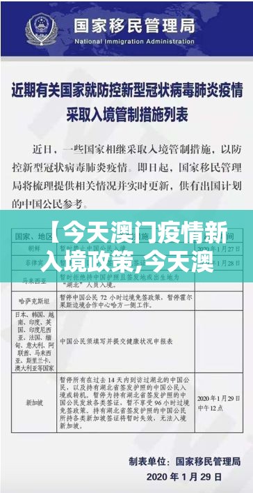 【今天澳门疫情新入境政策,今天澳门疫情新入境政策查询】
