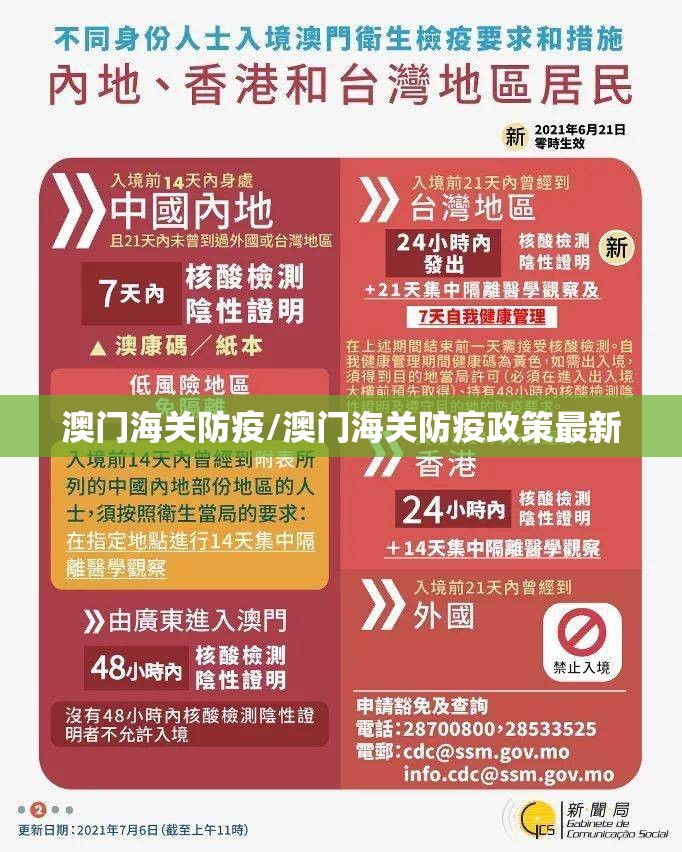 澳门海关防疫/澳门海关防疫政策最新