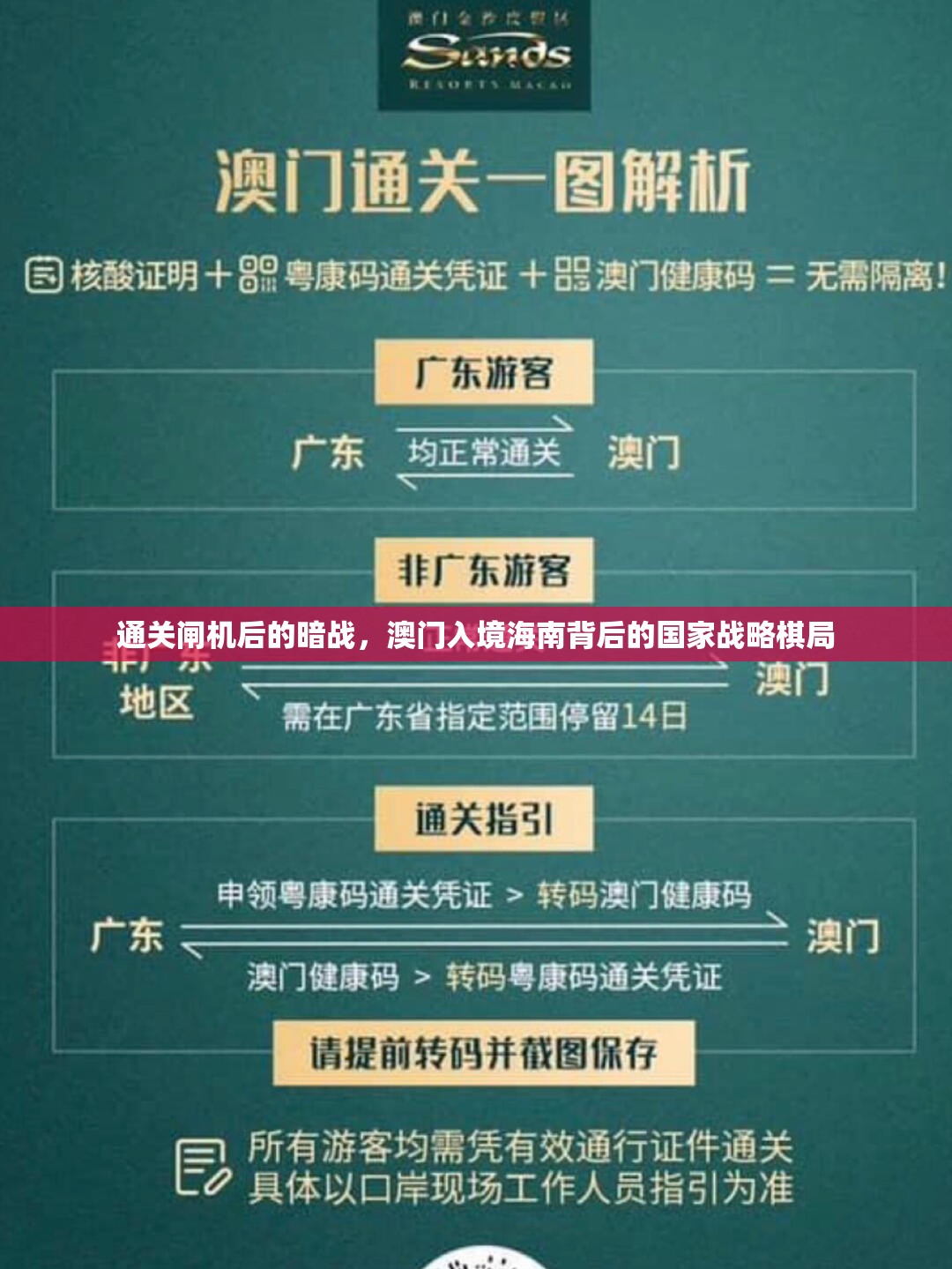 通关闸机后的暗战，澳门入境海南背后的国家战略棋局