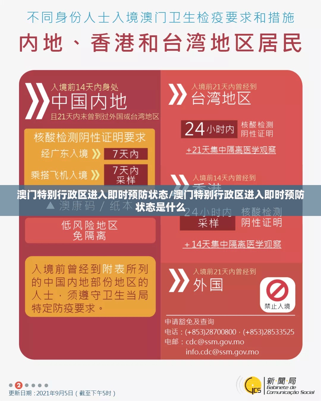 澳门特别行政区进入即时预防状态/澳门特别行政区进入即时预防状态是什么