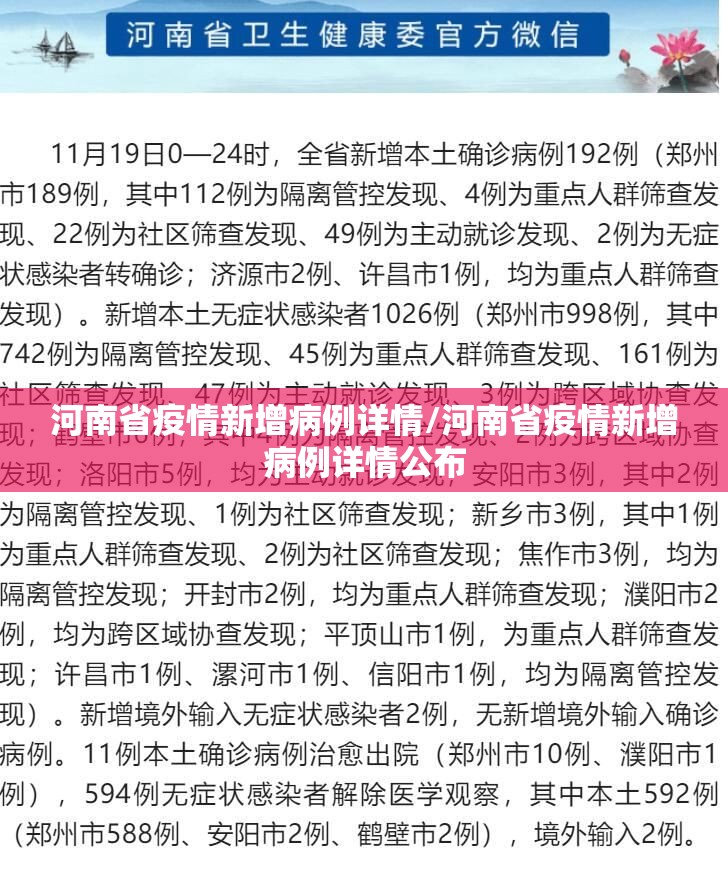河南省疫情新增病例详情/河南省疫情新增病例详情公布