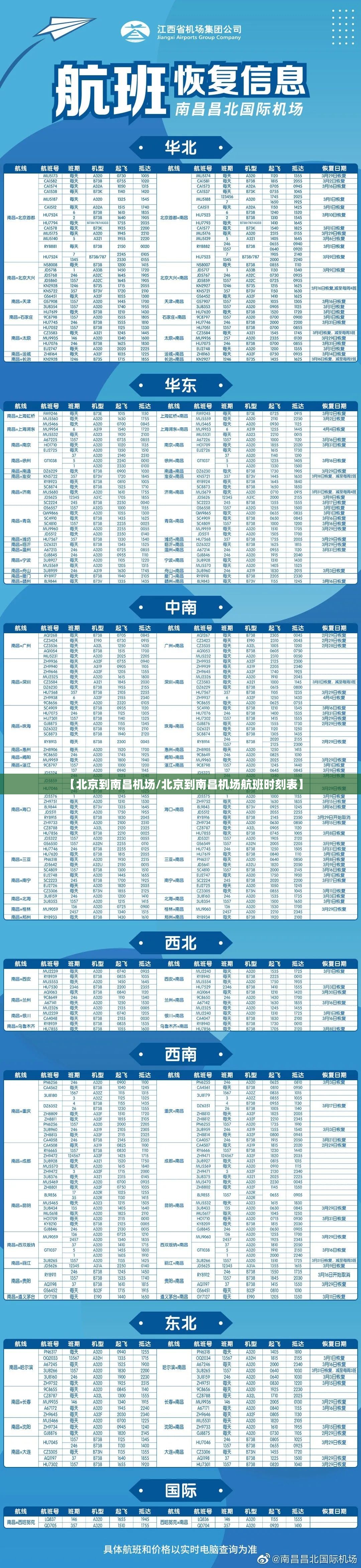 【北京到南昌机场/北京到南昌机场航班时刻表】