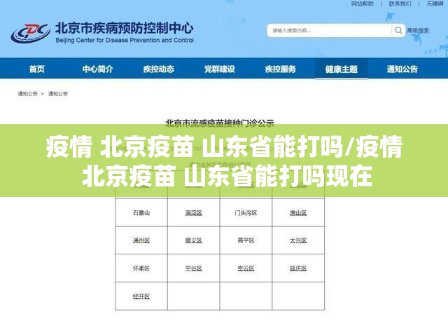 疫情 北京疫苗 山东省能打吗/疫情 北京疫苗 山东省能打吗现在
