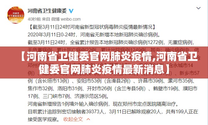 【河南省卫健委官网肺炎疫情,河南省卫健委官网肺炎疫情最新消息】