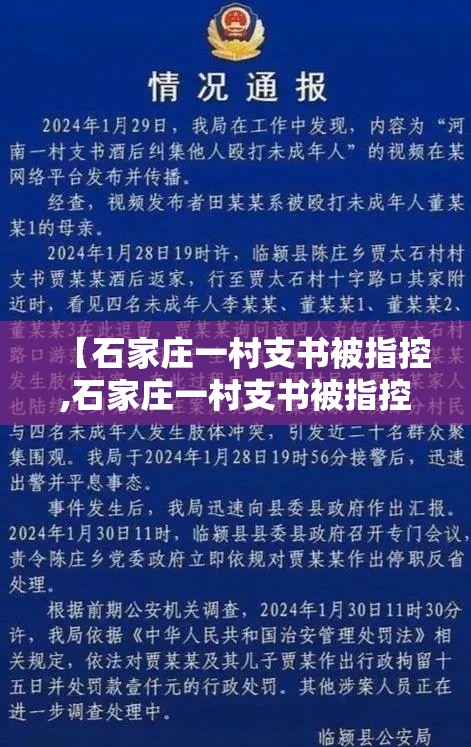 【石家庄一村支书被指控,石家庄一村支书被指控事件】