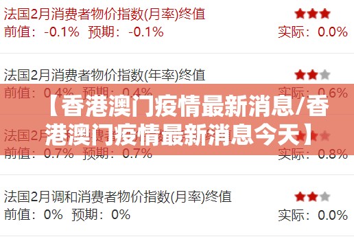 【香港澳门疫情最新消息/香港澳门疫情最新消息今天】