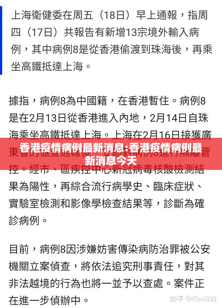香港疫情病例最新消息:香港疫情病例最新消息今天