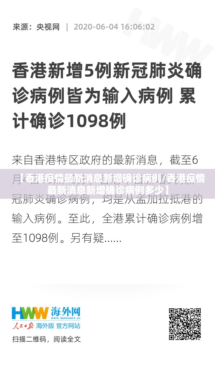 【香港疫情最新消息新增确诊病例/香港疫情最新消息新增确诊病例多少】