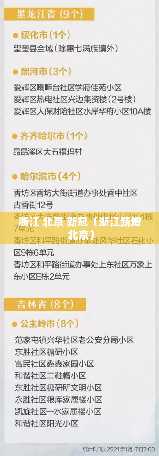 浙江 北京 新冠（浙江新增 北京）