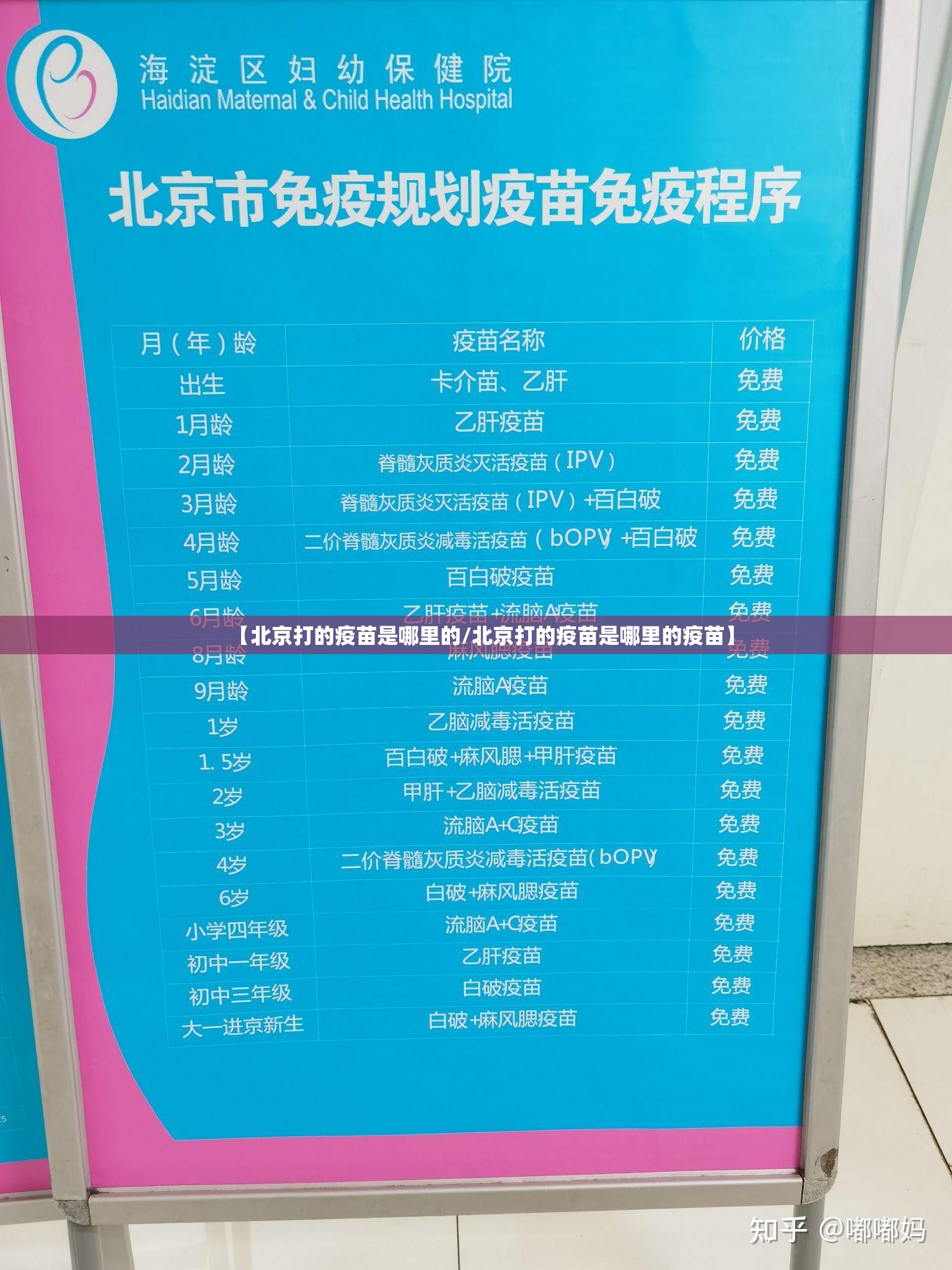 【北京打的疫苗是哪里的/北京打的疫苗是哪里的疫苗】