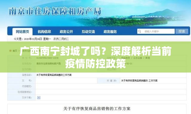广西南宁封城了吗？深度解析当前疫情防控政策