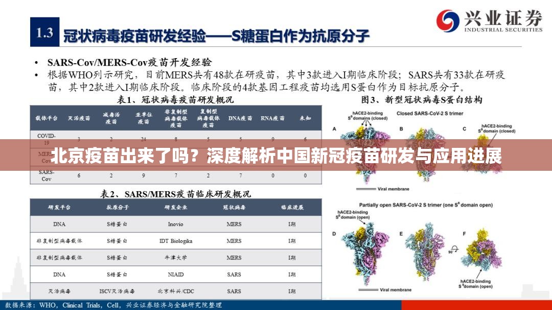 北京疫苗出来了吗？深度解析中国新冠疫苗研发与应用进展