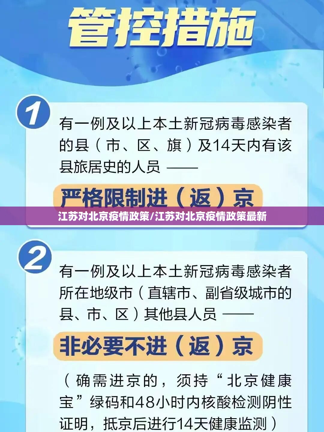 江苏对北京疫情政策/江苏对北京疫情政策最新