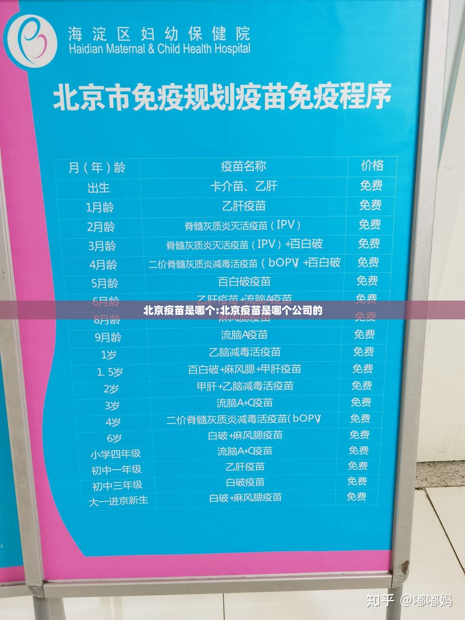 北京疫苗是哪个:北京疫苗是哪个公司的