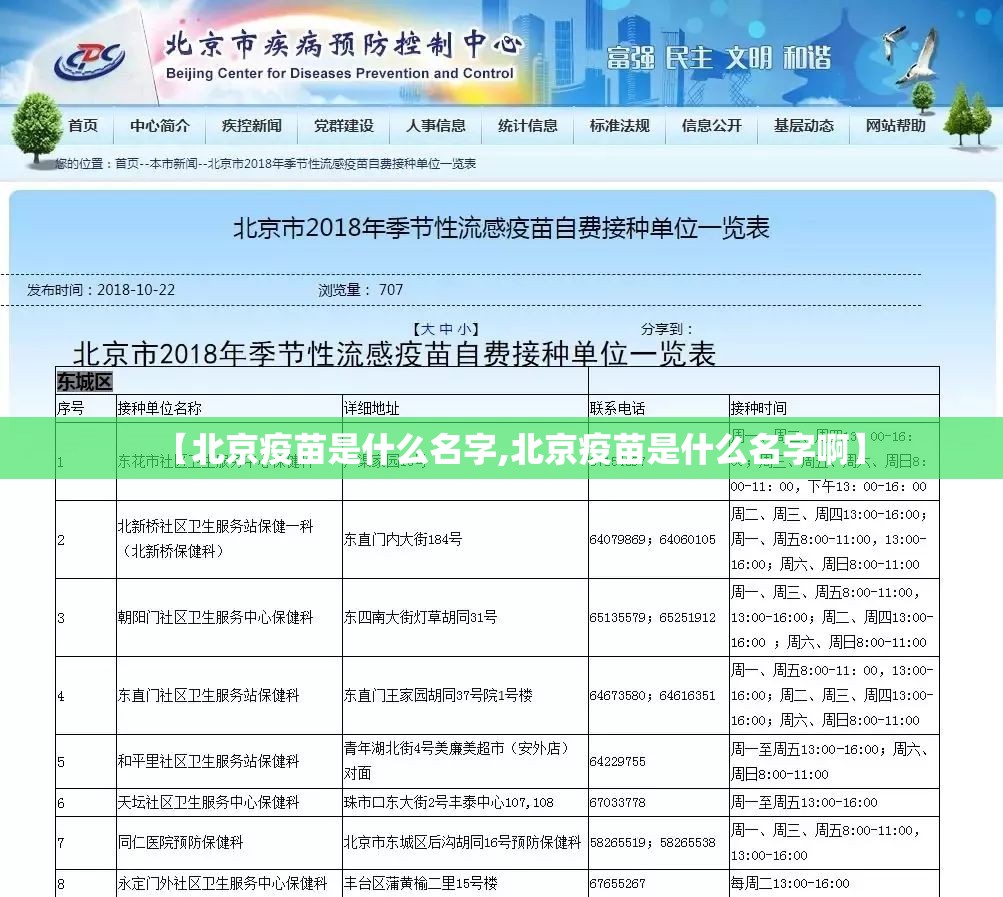 【北京疫苗是什么名字,北京疫苗是什么名字啊】