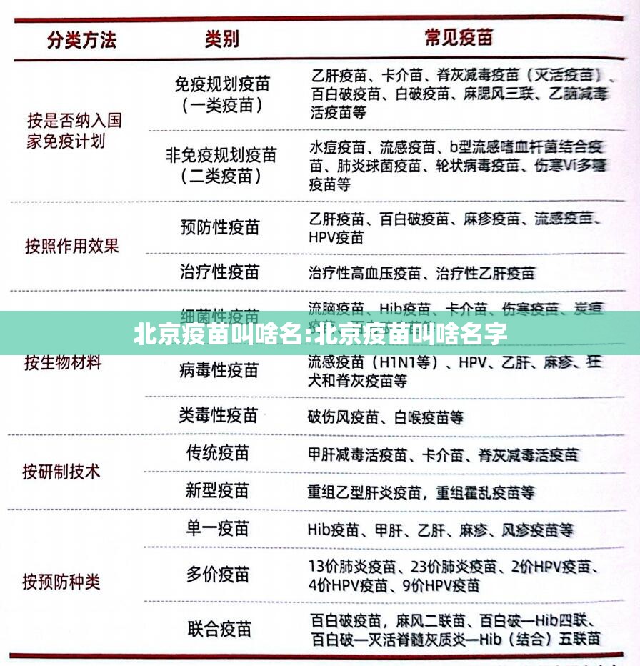 北京疫苗叫啥名:北京疫苗叫啥名字