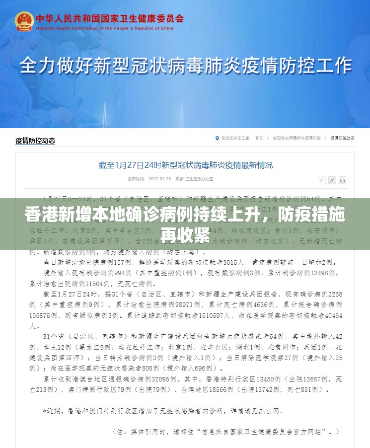 香港新增本地确诊病例持续上升，防疫措施再收紧
