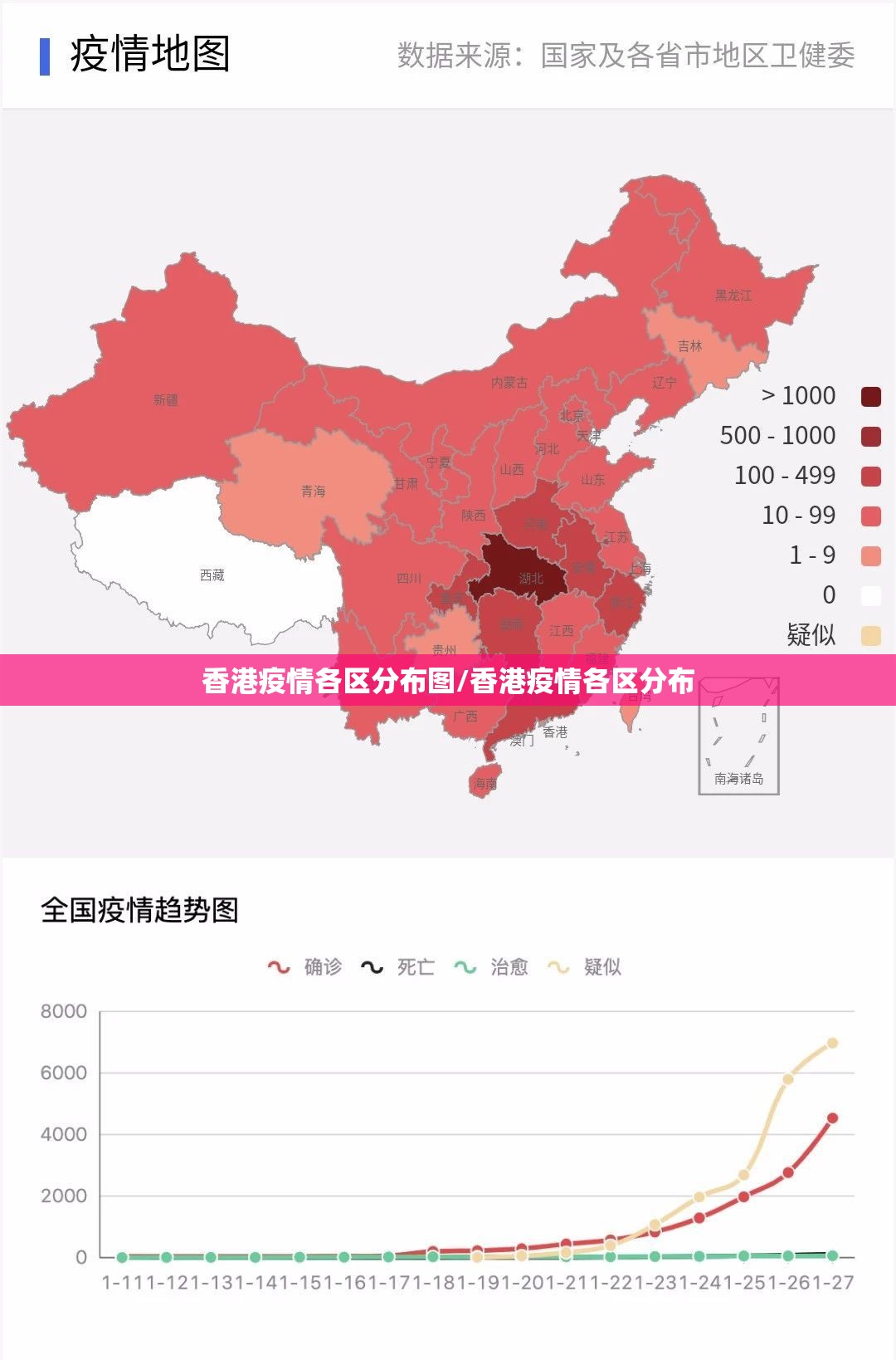 香港疫情各区分布图/香港疫情各区分布