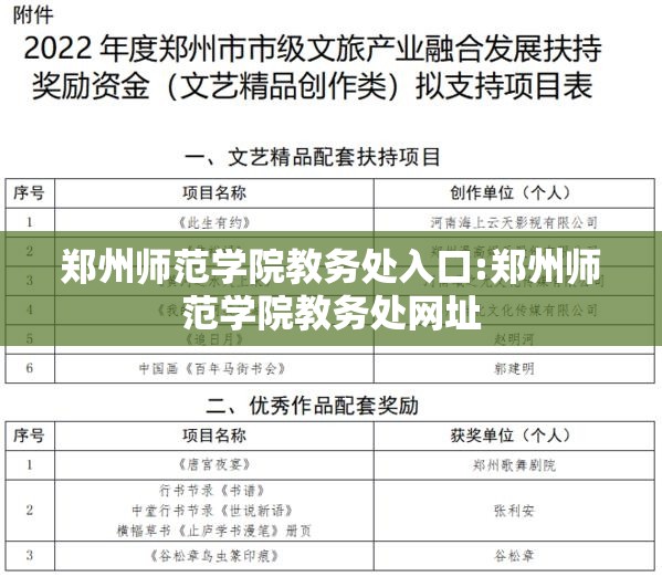 郑州师范学院教务处入口:郑州师范学院教务处网址