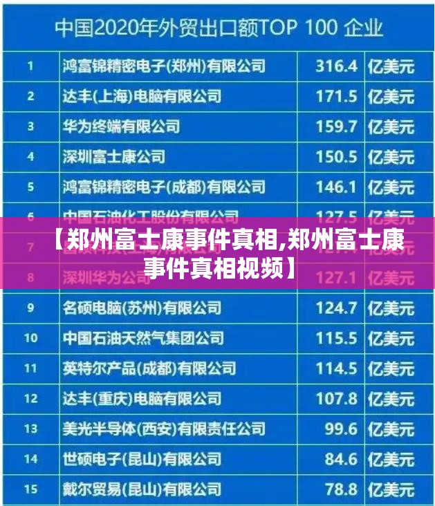 【郑州富士康事件真相,郑州富士康事件真相视频】
