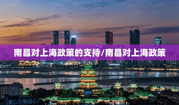 南昌对上海政策的支持/南昌对上海政策