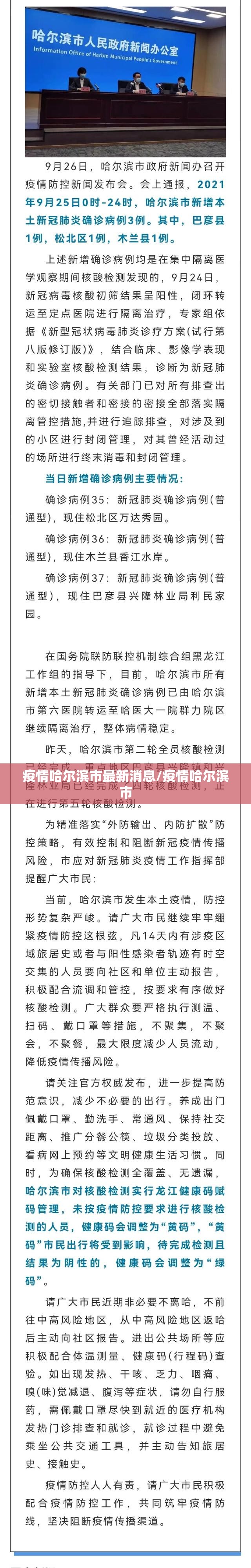 疫情哈尔滨市最新消息/疫情哈尔滨市