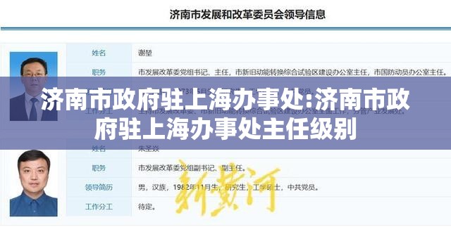 济南市政府驻上海办事处:济南市政府驻上海办事处主任级别