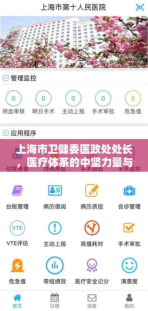 上海市卫健委医政处处长，医疗体系的中坚力量与改革先锋