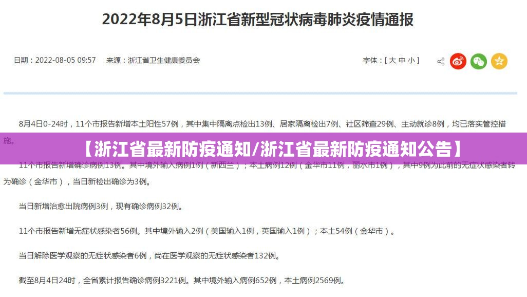 【浙江省最新防疫通知/浙江省最新防疫通知公告】