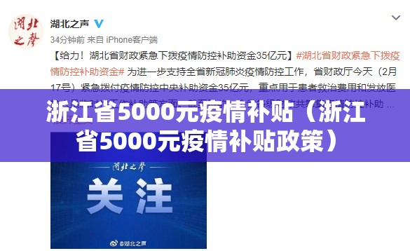 浙江省5000元疫情补贴（浙江省5000元疫情补贴政策）