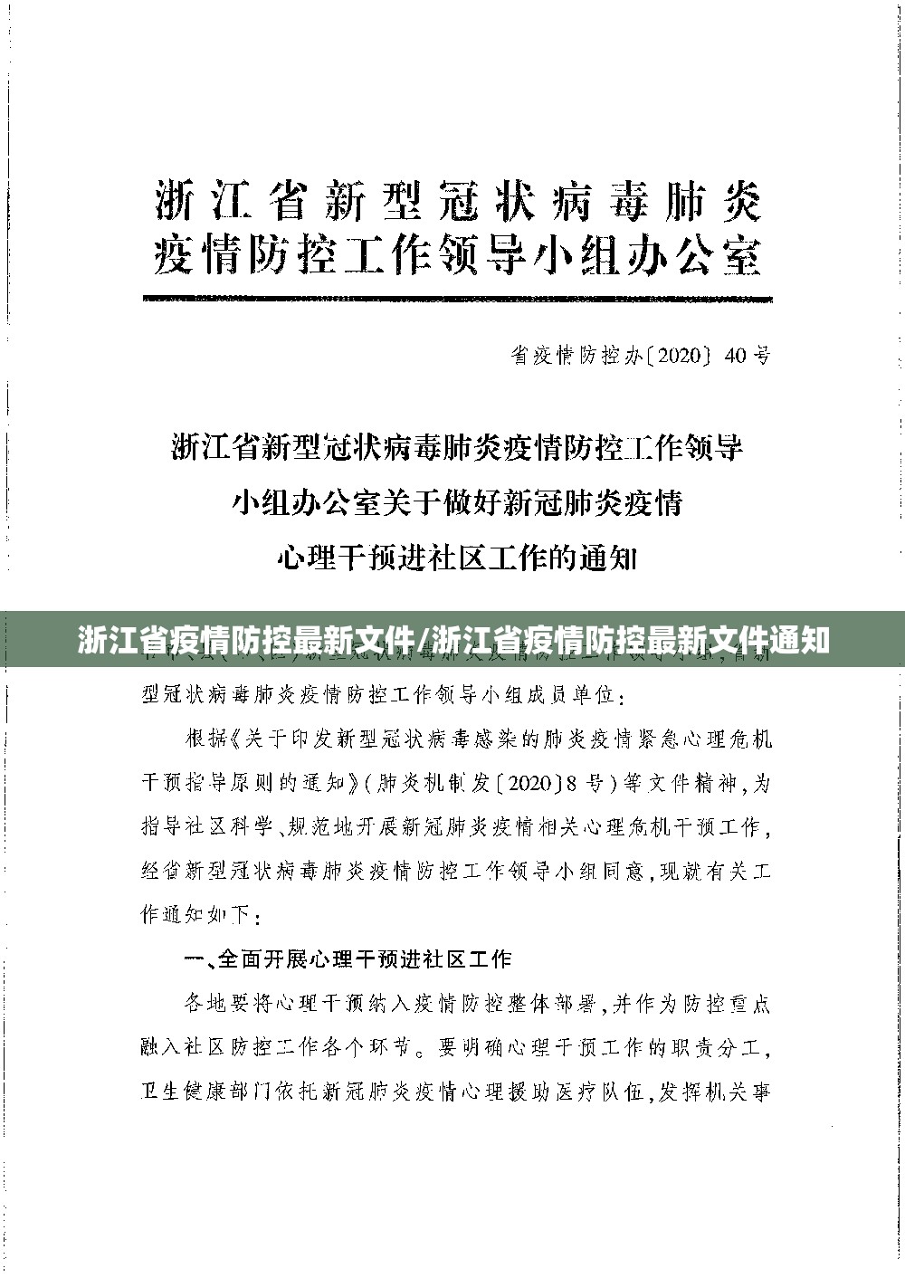 浙江省疫情防控最新文件/浙江省疫情防控最新文件通知