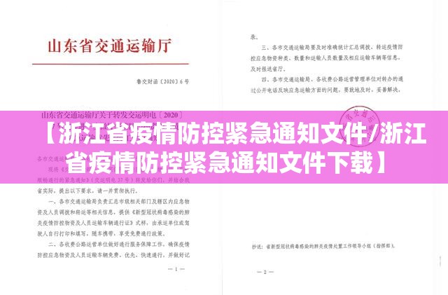 【浙江省疫情防控紧急通知文件/浙江省疫情防控紧急通知文件下载】