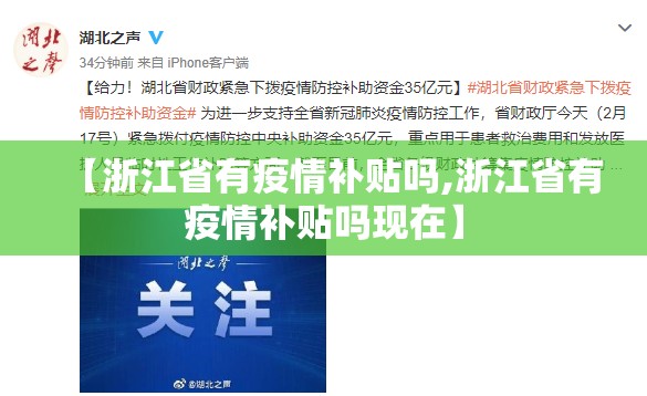 【浙江省有疫情补贴吗,浙江省有疫情补贴吗现在】