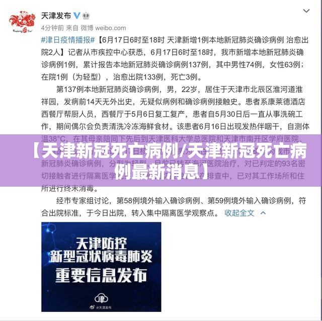 【天津新冠死亡病例/天津新冠死亡病例最新消息】