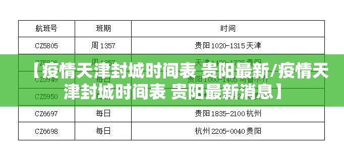 【疫情天津封城时间表 贵阳最新/疫情天津封城时间表 贵阳最新消息】