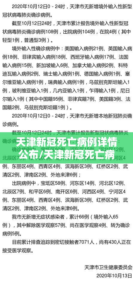 天津新冠死亡病例详情公布/天津新冠死亡病例详情