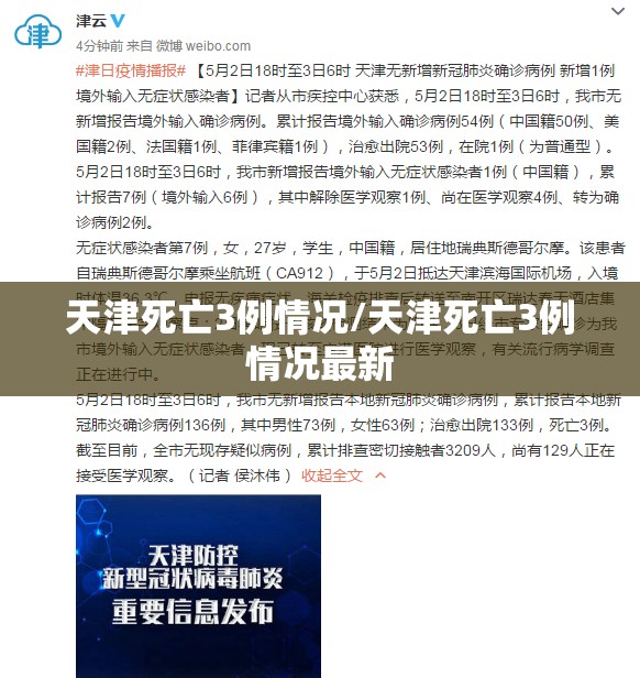 天津死亡3例情况/天津死亡3例情况最新