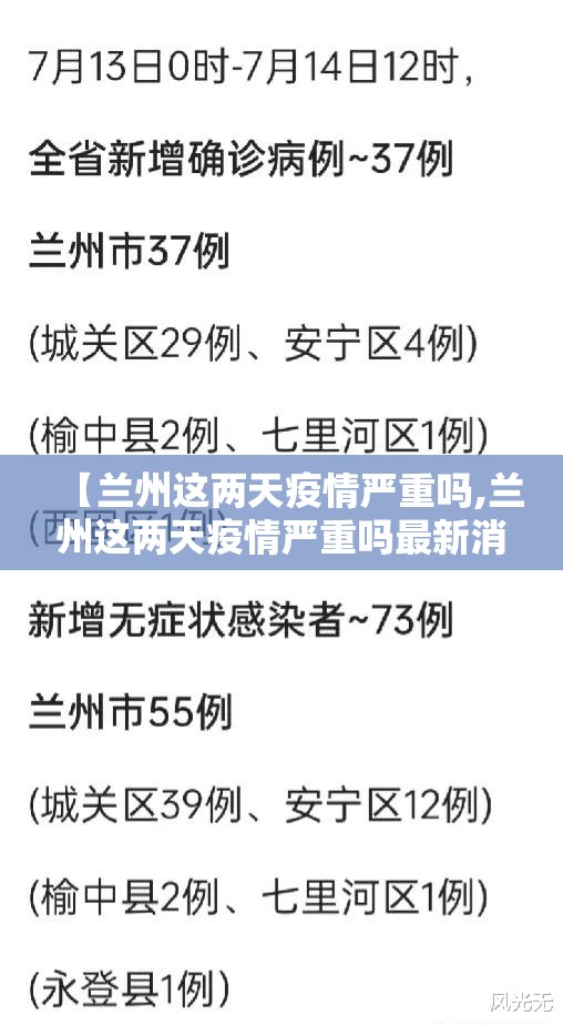 【兰州这两天疫情严重吗,兰州这两天疫情严重吗最新消息】